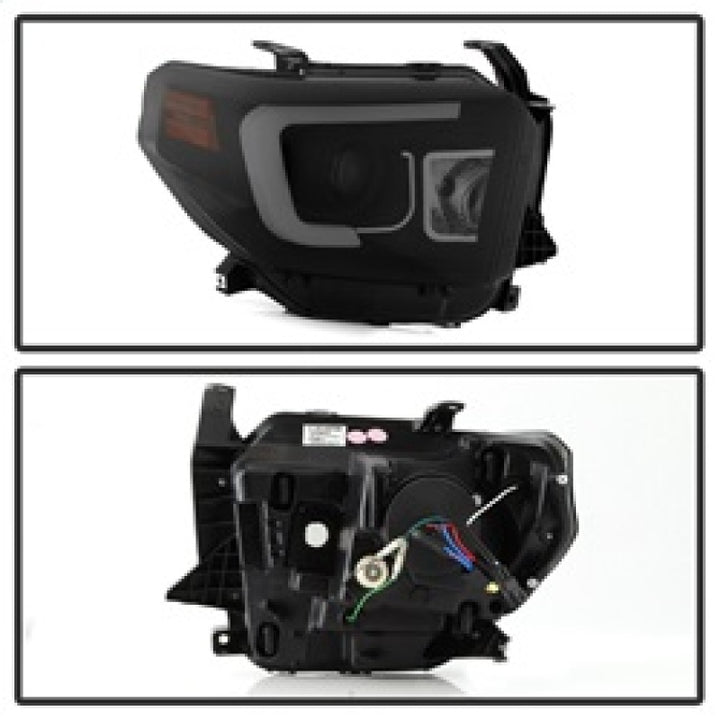 Spyder Toyota Tundra 2014-2016 Projector Headlights Light Bar DRL Black Smoke PRO-YD-TTU14-DRL-BSM - Bull Strap