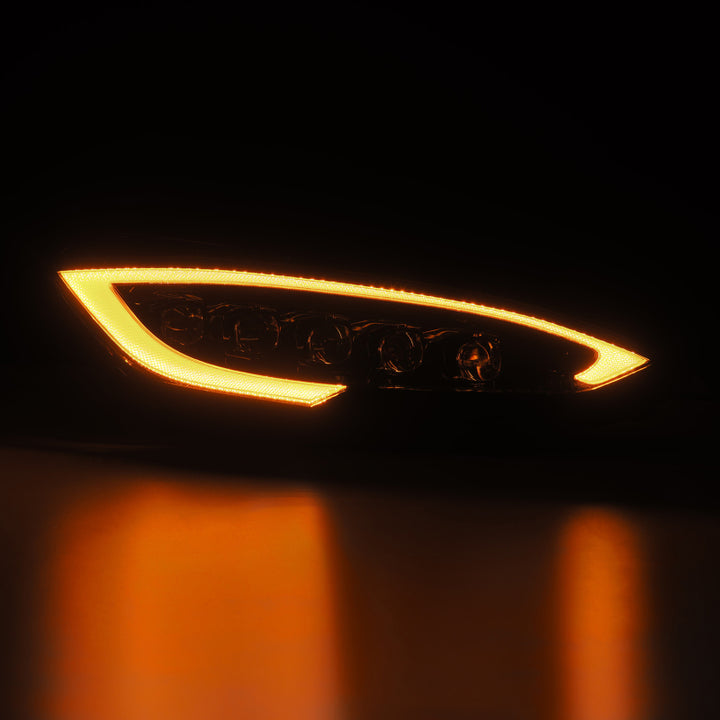 AlphaRex 12-21 Tesla Model S NOVA LED Proj Headlights Alpha-Black w/Actv Light & Seq.Sig / SB DRL - Bull Strap