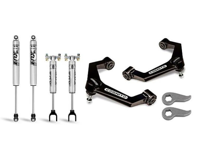 Cognito 20-24 Chevy Silv/Sierra 2500/3500HD 2WD/4WD 3in Perf Ball Joint Lvling Kit w/ Fox PS 2.0 IFP - Bull Strap