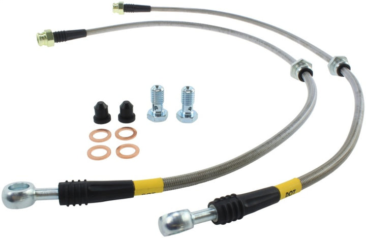 StopTech 2015 VW Golf (MK7) Front Stainless Steel Brake Line Kit - Bull Strap