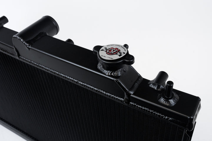 CSF 08-15 Subaru Impreza WRX/STI 1-Row 31mm High-Performance Aluminum Radiator - Black - Bull Strap