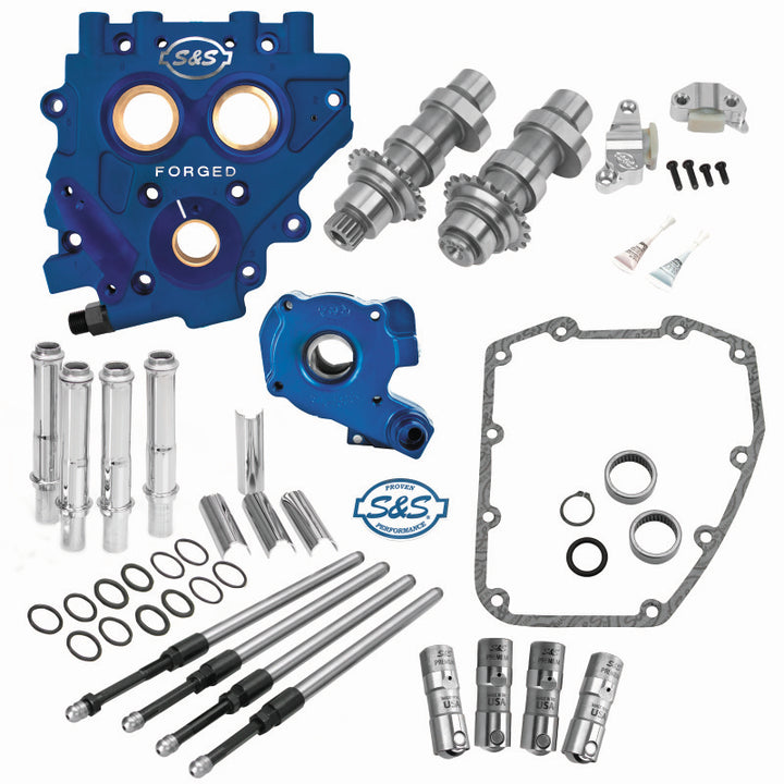 S&S Cycle 07-17 BT Chain Drive Cam Chest Kit - 585C - Bull Strap