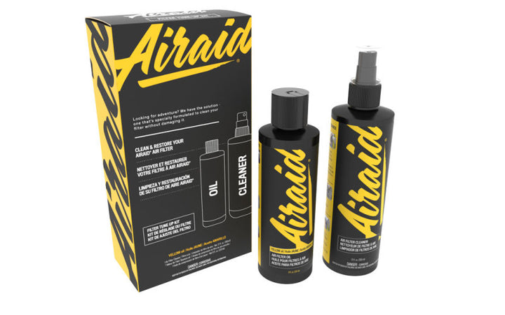 Airaid Renew Kit - 12oz Cleaner / 8oz Squeeze Oil - Yellow - Bull Strap