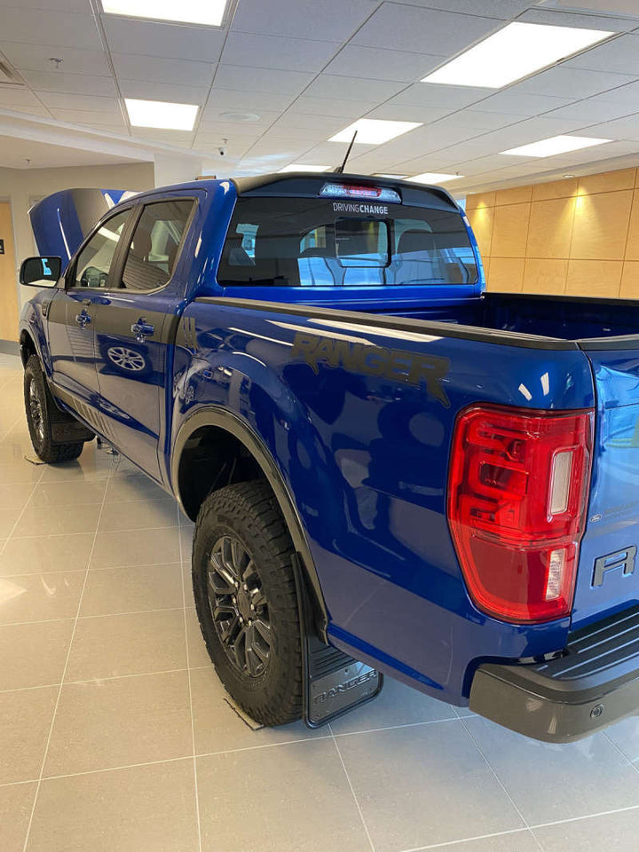 EGR 19-20 Ford Ranger Super Crew Rear Cab Truck Spoiler - Matte Black - Bull Strap