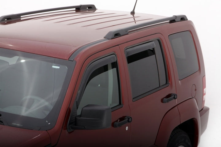 AVS 11-15 Kia Optima Ventvisor In-Channel Front & Rear Window Deflectors 4pc - Smoke - Bull Strap