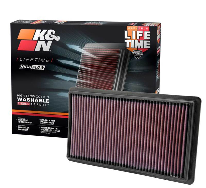 K&N 07 Mazda CX-9 3.5L-V6 Drop In Air Filter - Bull Strap