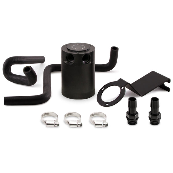Mishimoto 2013+ Subaru BRZ / 2017+ Toyota 86 / 13-16 Scion FR-S Baffled Oil Catch Can Kit - Black - Bull Strap