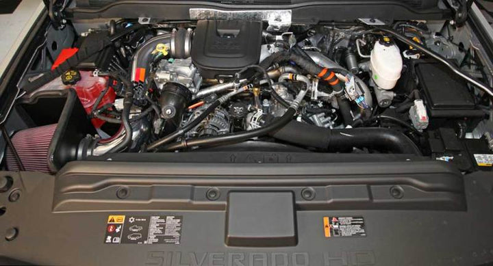 K&N 77 Series Performance Intake Kit for 2015 Chevrolet Silverado/GMC Sierra 2500 / 3500 6.6L V8 - Bull Strap
