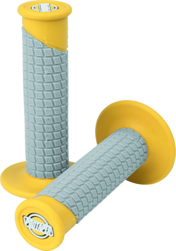 ProTaper Clamp-On Pillow Top Grips - Yellow/Gray - Bull Strap