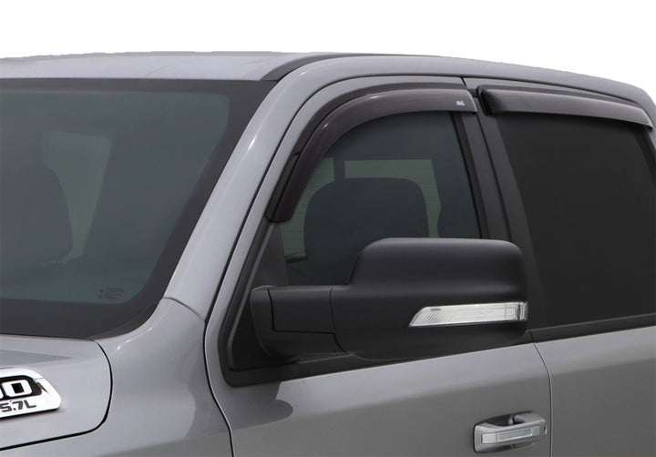 AVS 2019 Ram Quad Cab Ventvisor Outside Mount Window Deflectors 4pc - Smoke - Bull Strap