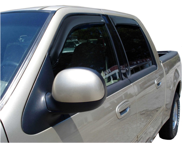 AVS 02-03 Lincoln Blackwood Ventvisor In-Channel Front & Rear Window Deflectors 4pc - Smoke - Bull Strap