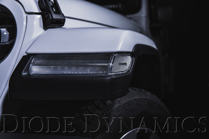 Diode Dynamics 18-21 Jeep JL Wrangler/Gladiator Sidemarkers Clear (set) - Bull Strap