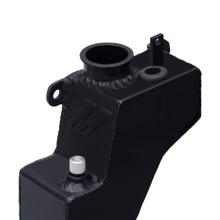 Mishimoto 08+ Subaru WRX/STI Black Aluminum Coolant Overflow Tank - Bull Strap