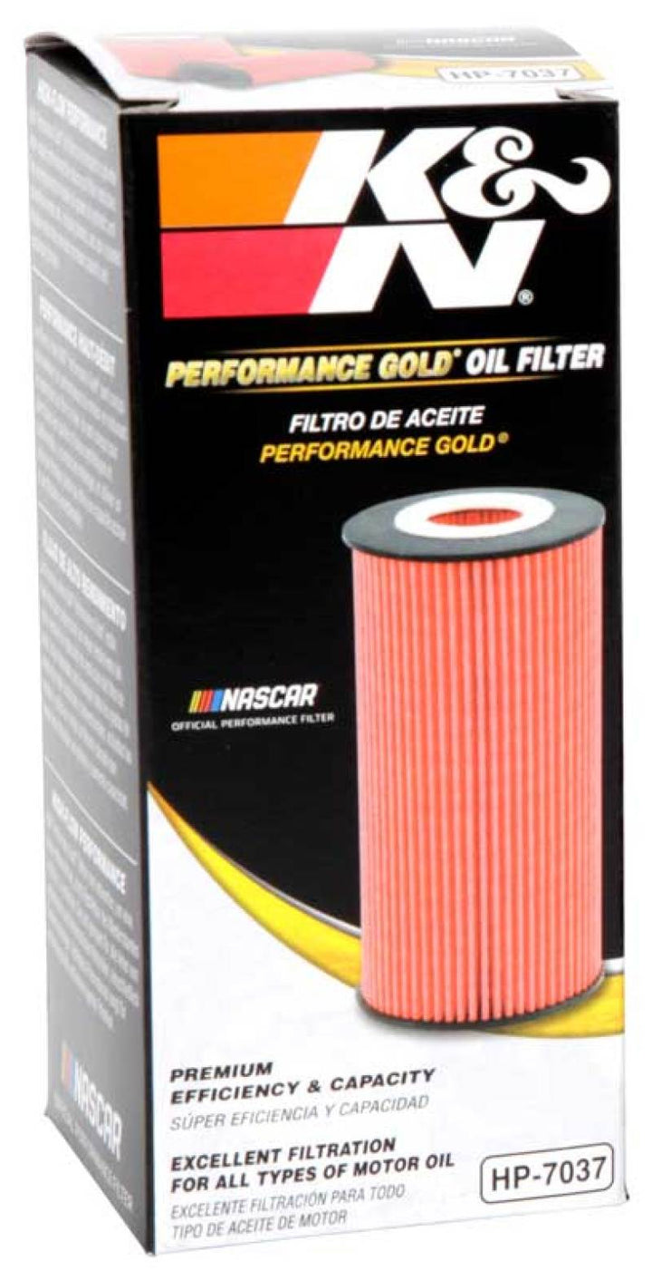 K&N Ford / Lincoln 1.938in OD x 5.5in H Oil Filter - Bull Strap