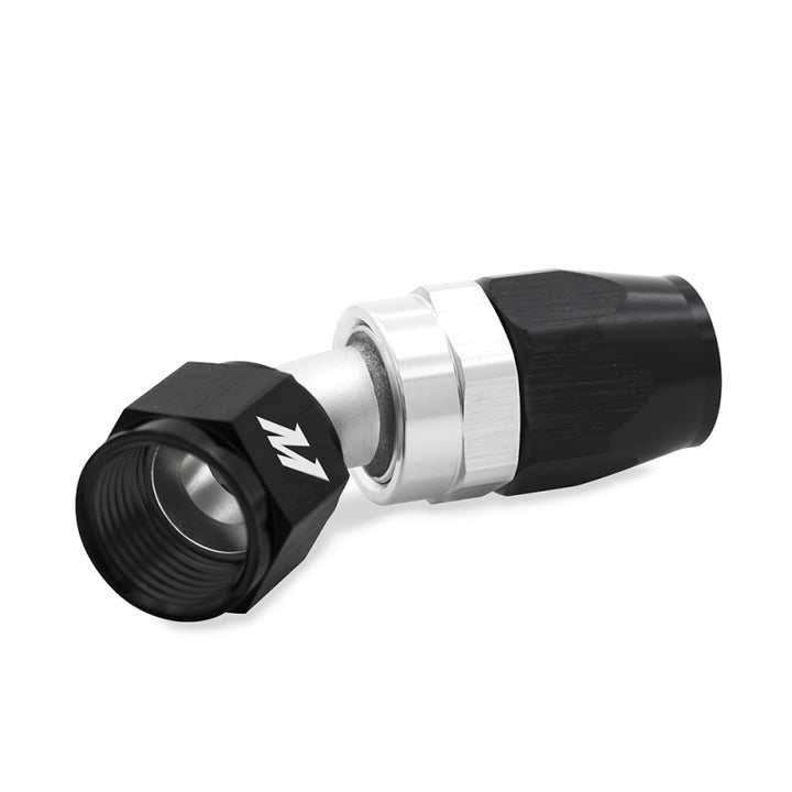 Mishimoto Aluminum -10AN 45 Degree Fitting - Black - Bull Strap