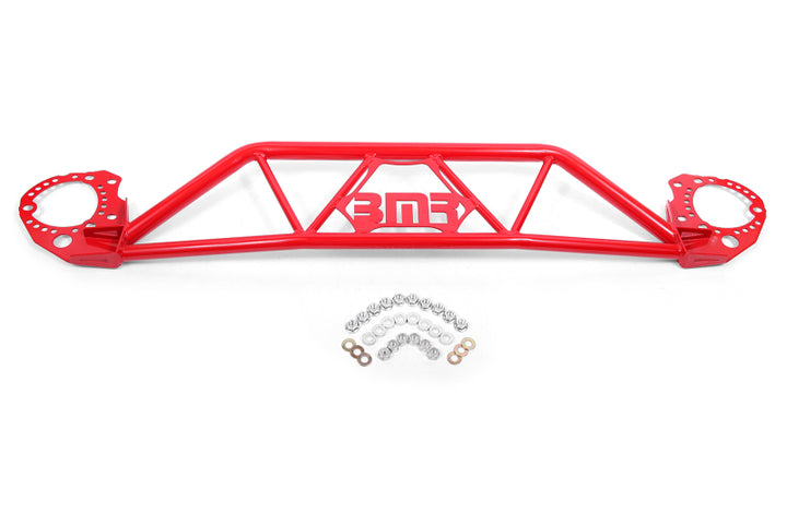 BMR 15-20 Ford Mustang Front Twin Tube Design Strut Tower Brace - Red - Bull Strap