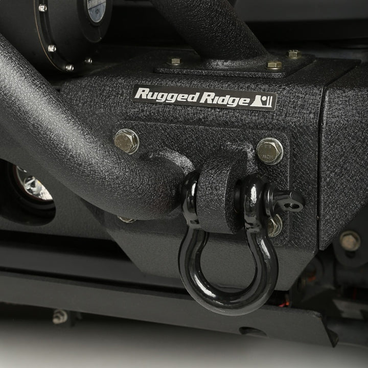 Rugged Ridge Black 9500lb 3/4in D-Ring - Bull Strap