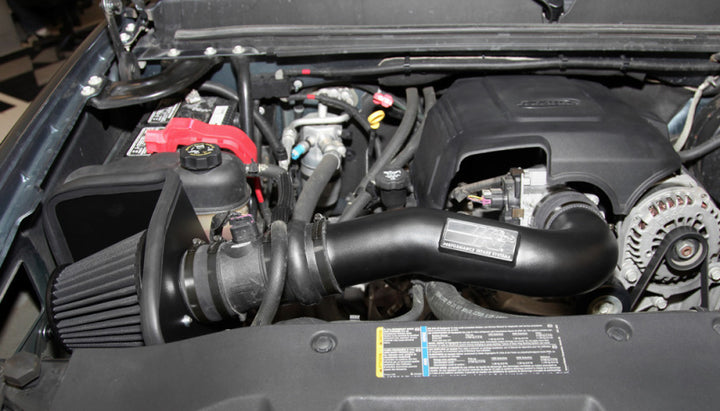 K&N 07-08 Chevy Silverado 1500 4.8L/5.3L V8 / 07-08 GMC Yukon 4.8L/5.3L V8 Black Perf Intake Kit - Bull Strap