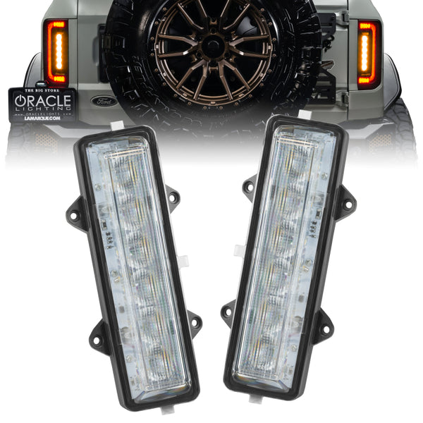 Oracle Lighting 21-23 Ford Bronco Dual Function Reverse LED Flush Taillight - Amber/Wht - Bull Strap