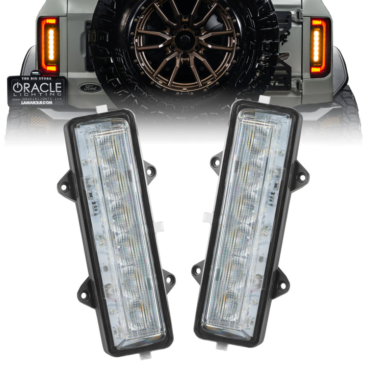 Oracle Lighting 21-23 Ford Bronco Dual Function Reverse LED Flush Taillight - Amber/Wht - Bull Strap