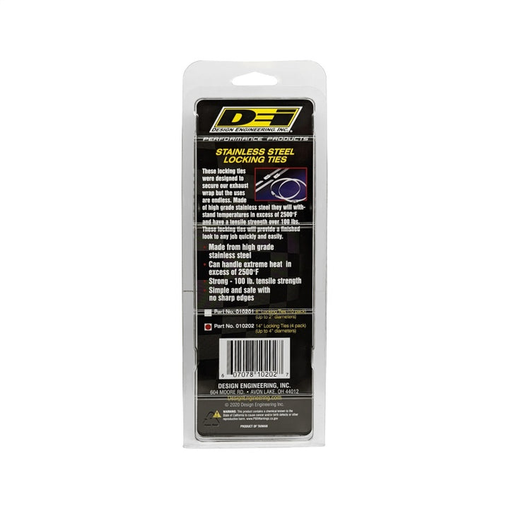 DEI Stainless Steel Locking Tie 14in - 5 per pack - Bull Strap