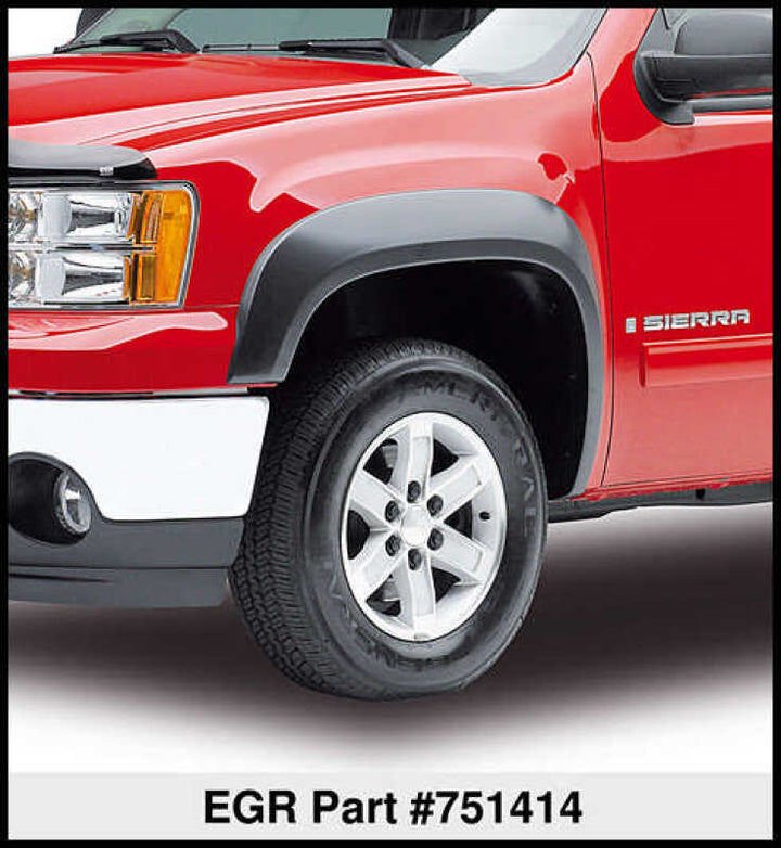 EGR 07-13 GMC Sierra LD 5.8ft Bed Rugged Look Fender Flares - Set (751414) - Bull Strap