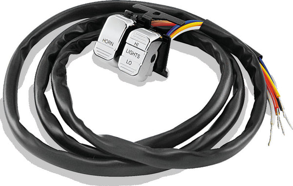 Twin Power 96-13 Big Twin XL V-Rod Chrome Horn/Dimmer Switch Replaces H-D 71597-96 71682-06A - Bull Strap