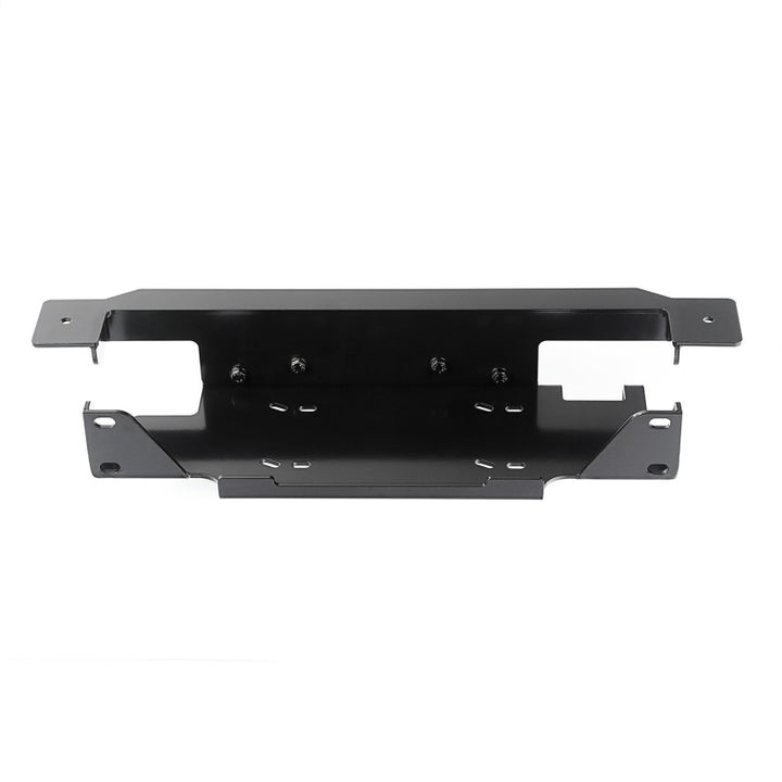 Rugged Ridge Winch Plate Stamped Bumper 13-18 Jeep Wrangler - Bull Strap