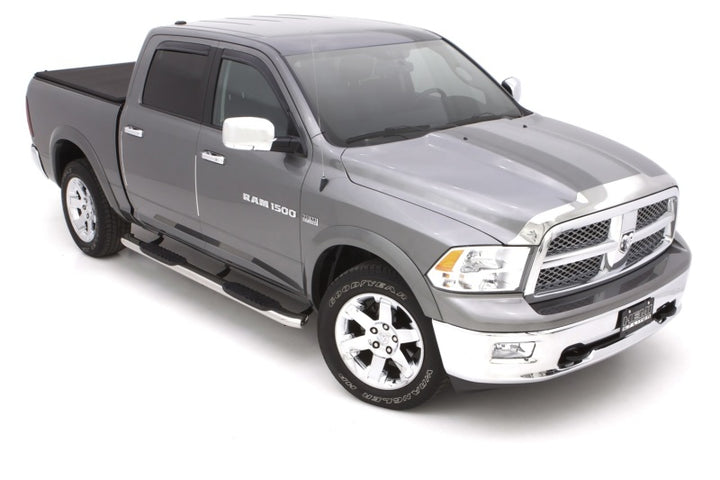 Lund 10-17 Dodge Ram 2500 Crew Cab 5in. Curved Oval SS Nerf Bars - Polished - Bull Strap