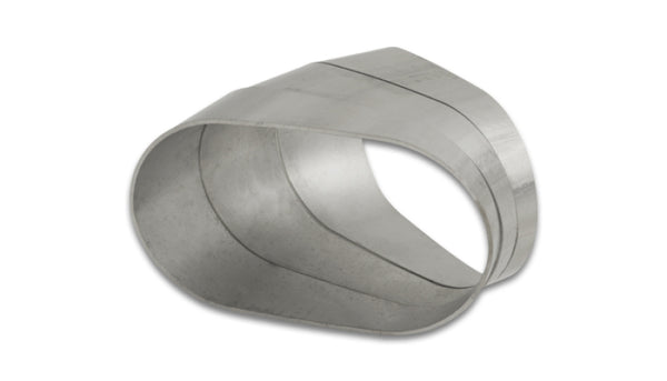 Vibrant Horizontal 304 SS Oval Pie Cuts 4.0in OD Tight 45 Degree Elbow - Bag of 3 - Bull Strap