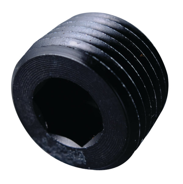 Fragola 1/2 NPT Pipe Plug- Internal Black - Bull Strap