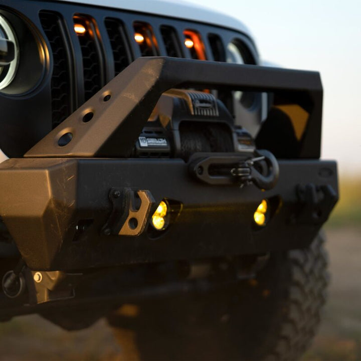 KC HiLiTES FLEX ERA 3 Dual Mode SAE Fog Lights - 2-Light Master Kit for Jeep JK/JL/JT Steel Bumpers - Bull Strap
