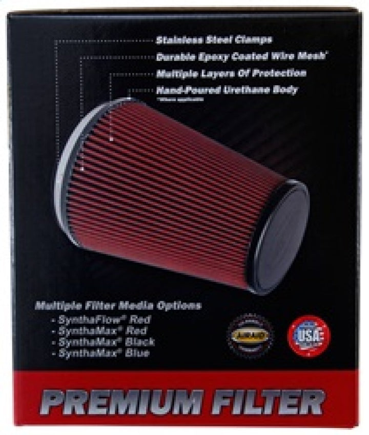 Airaid Universal Air Filter - Cone Track Day Oiled 6in x 7-1/4in x 5in x 7in - Bull Strap