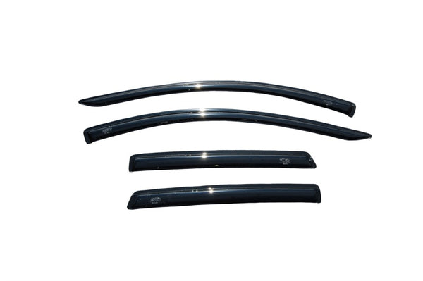 AVS 07-14 Ford Edge Ventvisor Outside Mount Window Deflectors 4pc - Smoke - Bull Strap