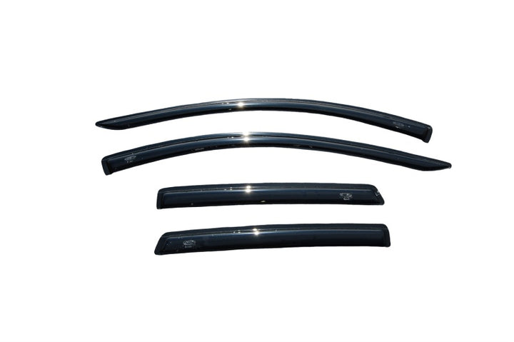 AVS 07-14 Ford Edge Ventvisor Outside Mount Window Deflectors 4pc - Smoke - Bull Strap
