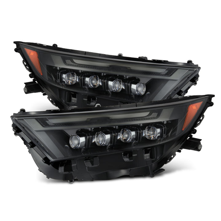 AlphaRex 19-23 Toyota RAV4 NOVA LED Projector Headlights Alpha-Black - Bull Strap