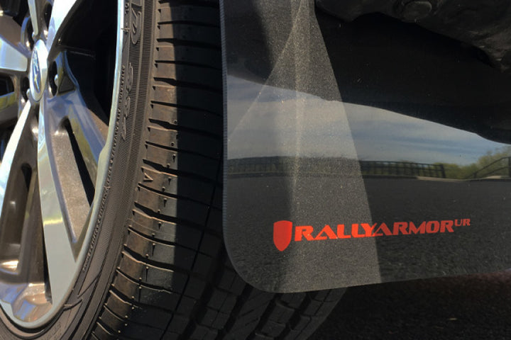 Rally Armor 17-23 Subaru Impreza 4D/5D Black UR Mud Flap w/Red Logo - Bull Strap