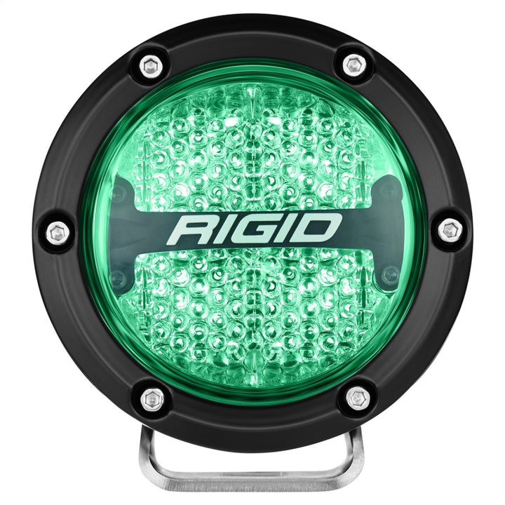 Rigid Industries 360-Series 4in LED Off-Road Diffused Beam - RGBW Backlight (Pair) - Bull Strap