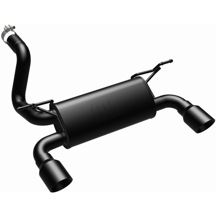 MagnaFlow 2018+ Jeep Wrangler 3.6L Dual Black Tip Axle-Back Exhaust - Bull Strap