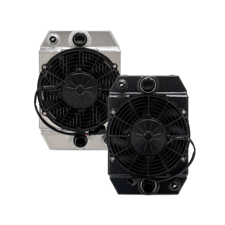 Mishimoto Universal Drag Race Performance Aluminum Radiator - Black - Bull Strap