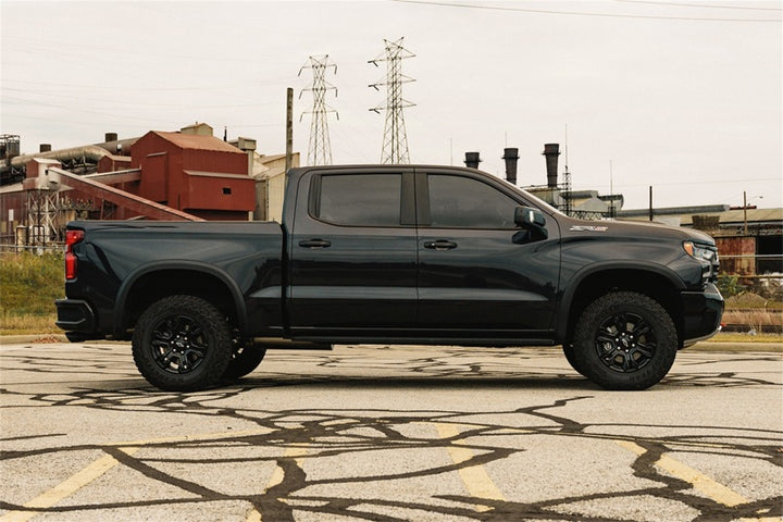Corsa 2022-2024 Chevrolet Silverado 1500 Cat-Back Dual Rear Exit with Twin 4in Black Tips - Bull Strap