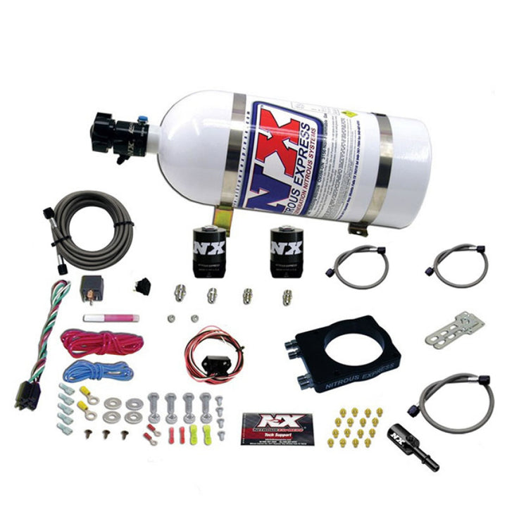 Nitrous Express Dodge Hemi Nitrous Plate Kit (50-400HP) w/10lb Bottle - Bull Strap
