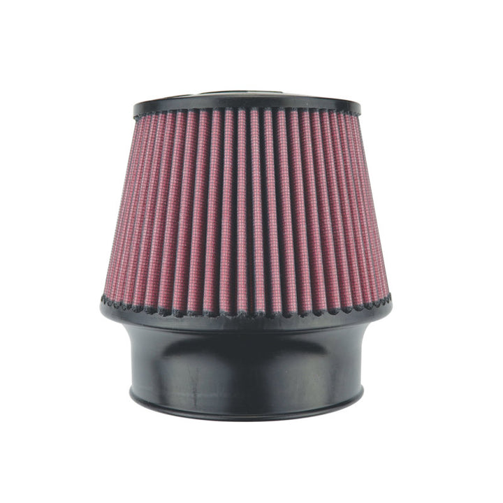 Injen High Performance Air Filter - 4.50 Black Filter 6.75 Base / 5 Tall / 5 Top - Bull Strap