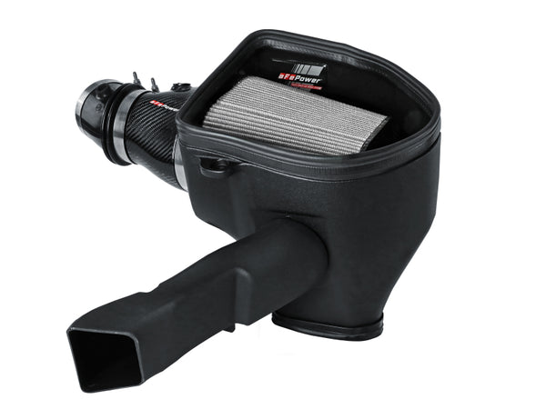 aFe Dodge Charger SRT Hellcat Redeye 21-23 V8-6.2L Track Series Stage-2 Carbon Fiber Intake System - Bull Strap