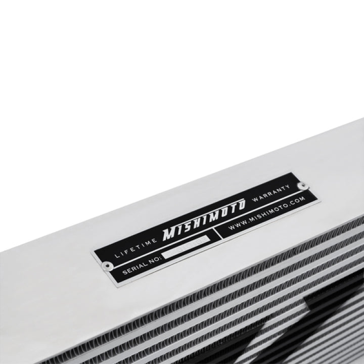 Mishimoto Universal Silver R Line Intercooler Overall Size: 31x12x4 Core Size: 24x12x4 Inlet / Outle - Bull Strap