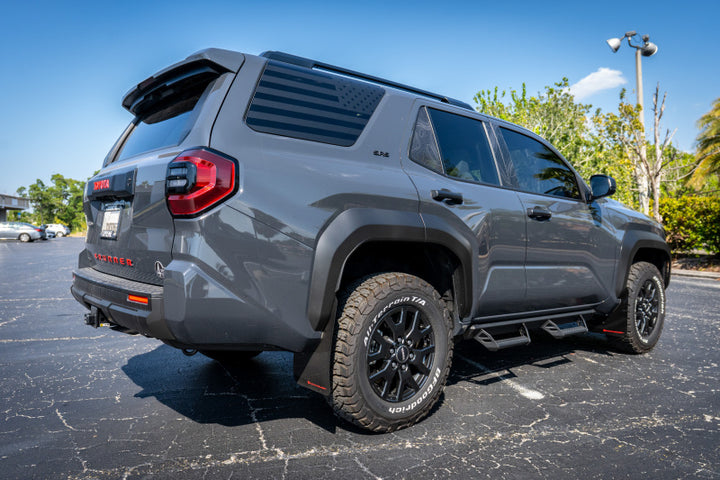 Rally Armor 2025+ Toyota 4Runner Black UR Mud Flap w/ White Logo - Bull Strap