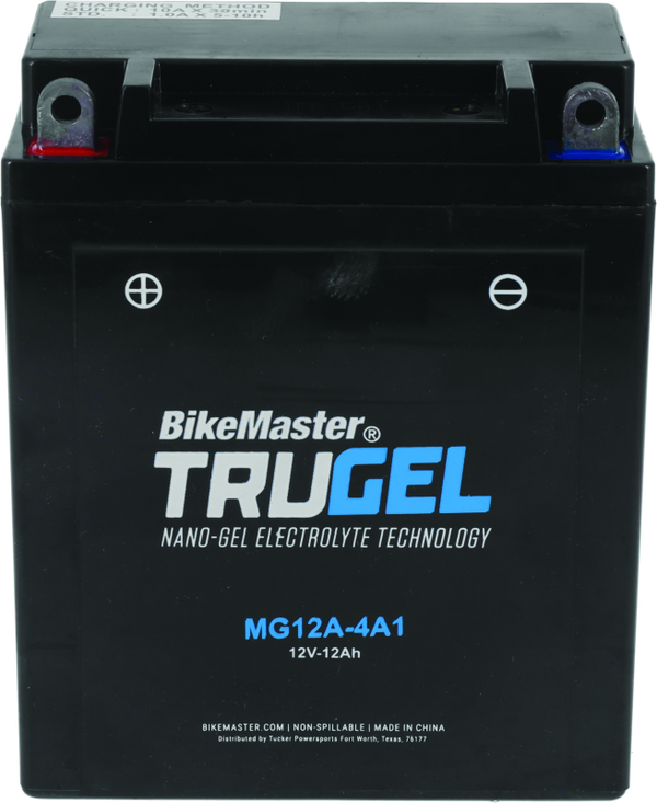 BikeMaster TruGel Battery - MG12A-4A1 - Bull Strap