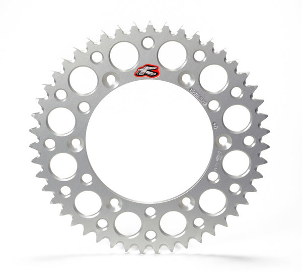 Renthal 87-89 Kawasaki KX250 2-Stroke/ 87-04 KX500 Rear Grooved Sprocket - Silver 520-47P Teeth - Bull Strap