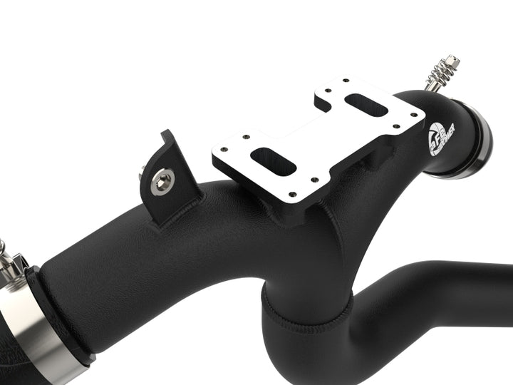AFE 18-22 Kia Stinger V6-3.3L BladeRunner Alum Hot/Cold Charge Pipe Kit Black - Bull Strap