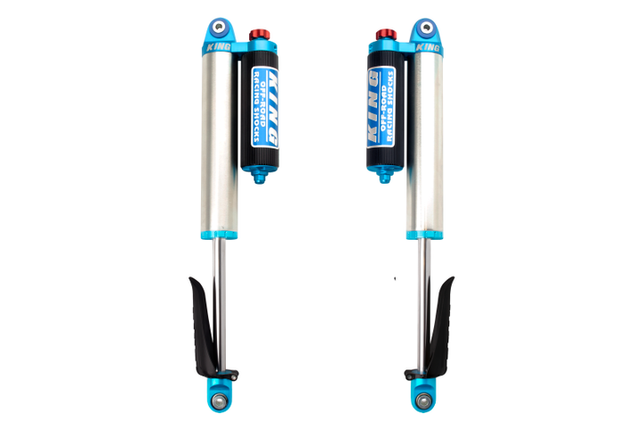 King Shocks 2018+ Jeep Wrangler JL Rear 2.5 DiaPiggyback Res Shock 2.5in-5in Lift w/Adj (Pair) - Bull Strap